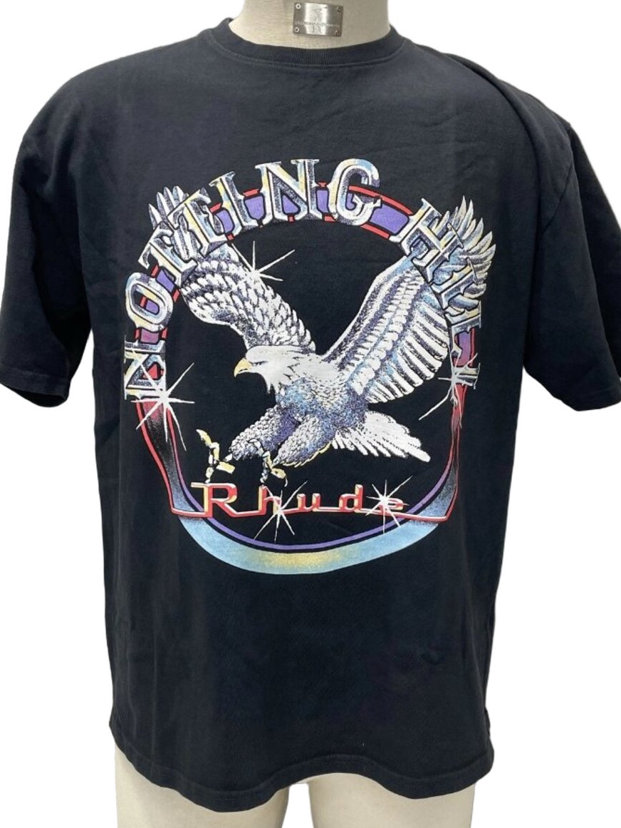 Rhude Men's T-Shirt Notting Hill Eagle Tee Size L Black